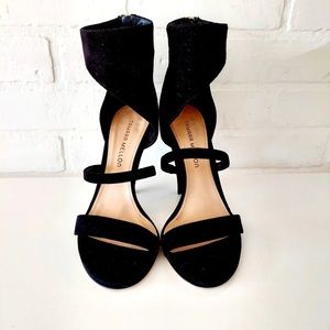 TAMARA MELLON BLACK SUEDE HEELS